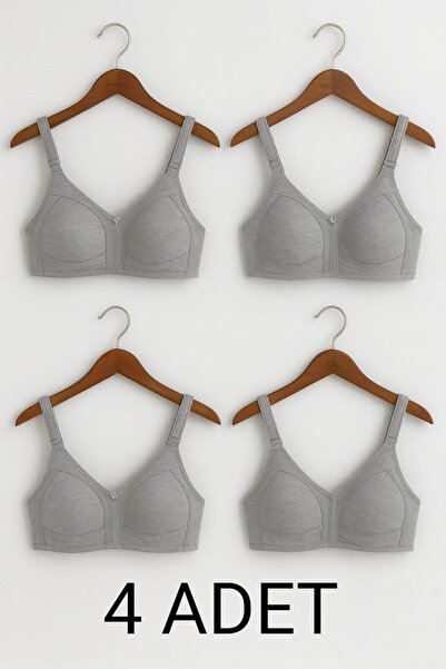 enmodaiçgiyim 4 Adet Pamuklu Balensiz Süngersiz Penye Dikişsiz Toparlayıcı Sü...