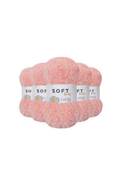 LaVita Yarn Fir moale pentru tricotat manual 100% poliester moale 500gr 5 BUC...