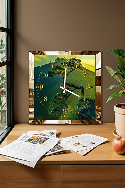 Zevahir Mobilya Dekorasyon Ceas de perete decorativ din MDF cu tematică peisa...