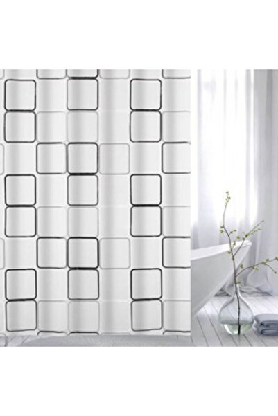 OEM Shower Curtain, Dimensions 180 x 180 cm, 12 Hooks, White