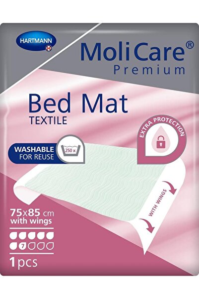 Hartmann موليكير ®   غطاء سرير فاخر من النسيج - 75 × 85 سم - 7 طبقات (مع حواف) - فوطة طبية قابلة للغسل
