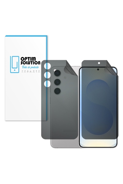 Optim Solution Folie Hidrogel PRIVACY Fata-Spate pentru Samsung Galaxy S25+, ...