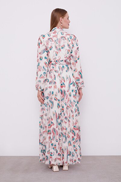 Levidor Φόρεμα με λεπτομέρεια με βολάν με ροζ χρώμα