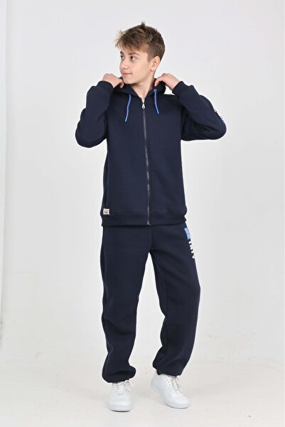 Toontoy Boy's Printed Sleeve Tracksuit Set