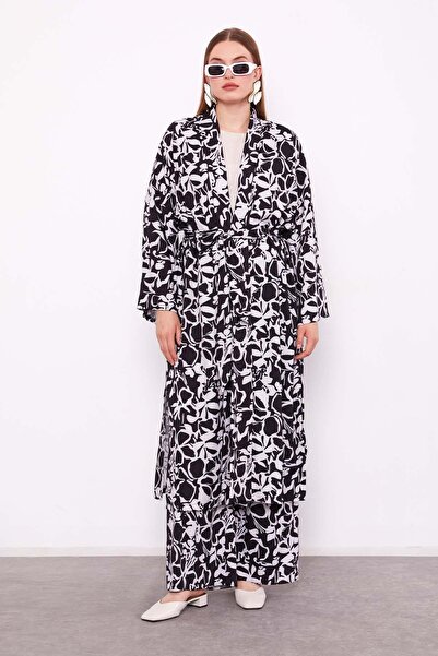 Levidor Μαύρο κιμονό παντελόνι