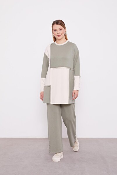 Levidor Çağla Yeşili Double Color Sports Suit