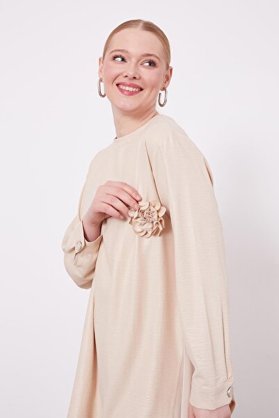 Levidor Σετ Ικι με λεπτομέρεια σε μπεζ ροζ γιακά