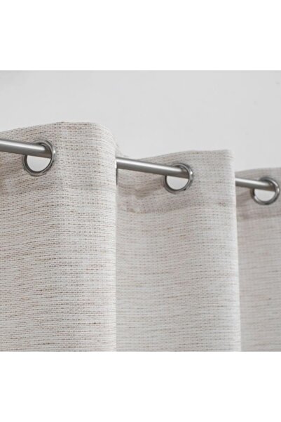 OEM Decorative curtain with rings and beige thread, 140 x 260 cm, Ecru