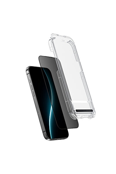 Optim Solution Folie PRIVACY pt. Apple iPhone Air cu Aplicator, sticla, Rezistenta Anti Spy 9H, Automatic Alignment