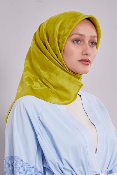 Levidor وشاح جاكار كريستالي بنمط البقلاوة باللون الليموني