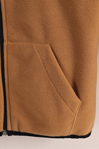 monox Παιδικό Unisex Fleece Jacket με φερμουάρ και κουκούλα με λαστιχένια μανσέτα