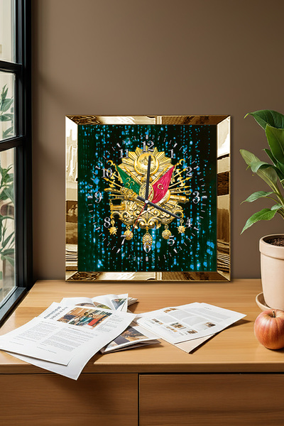 Zevahir Mobilya Dekorasyon Ceas de perete decorativ din MDF cu tematică Otoma...