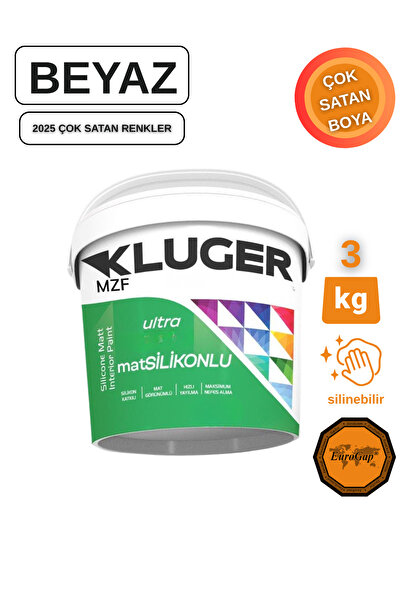 MZF KLUGER ULTRA MAT SİLİKONLU İÇ CEPHE BOYASI - SİLİNEBİLİR BOYA 3KG