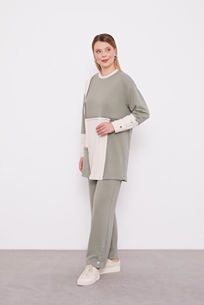 Levidor Çağla Yeşili Double Color Sports Suit