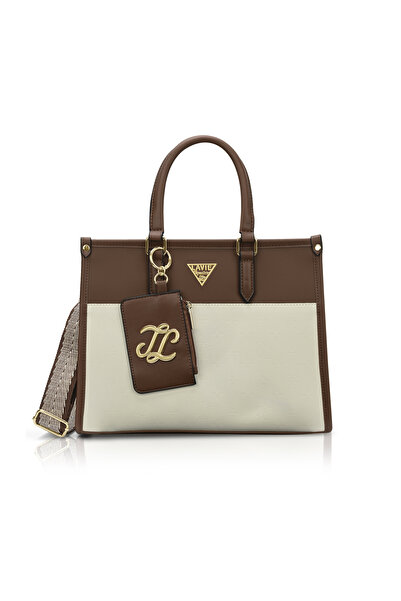 LAVIE SIGNATURE Women's Ithaca Colourblock Tote (Offwhite)