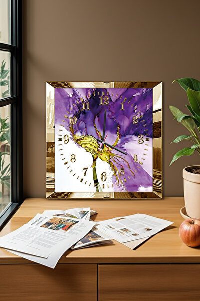 Zevahir Mobilya Dekorasyon Ceas de perete decorativ din MDF cu tematică flora...