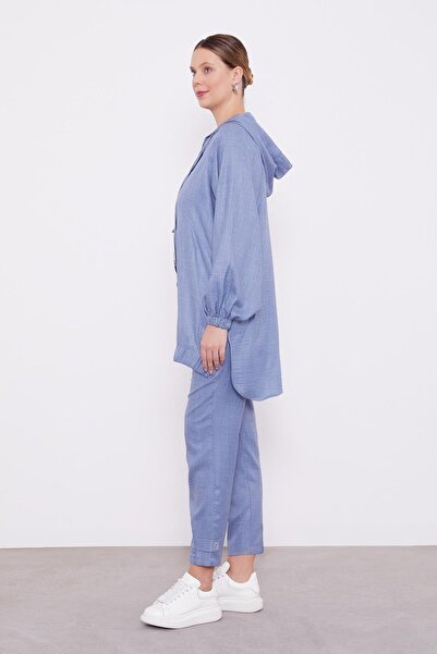 Levidor Set sport cu detaliu cu nasturi albastru