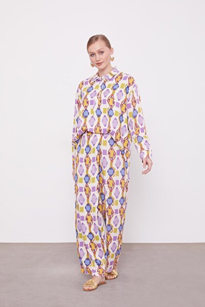 Levidor Σετ τουνίκ με γεωμετρικό σχέδιο μωβ