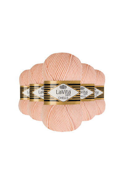 LaVita Yarn Fir de tricotat manual Chells 100% acrilic 500gr 5 BUCĂȚI (4010 A...