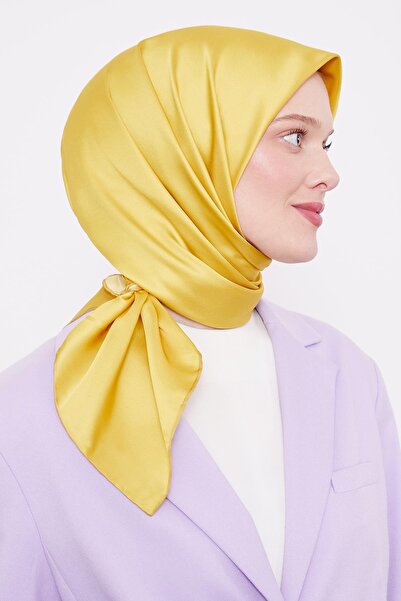 Levidor Yellow Solid Color Trend Twill Scarf
