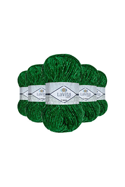 LaVita Yarn Velurex Sa šljokicama pređa za ručno pletenje 90% P Poliester 10%...