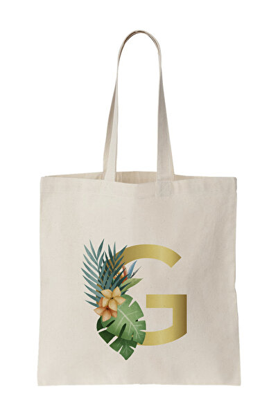 Beril Yamaç Design Studio Geantă din pânză ecologică cu litere - pentru cumpă...