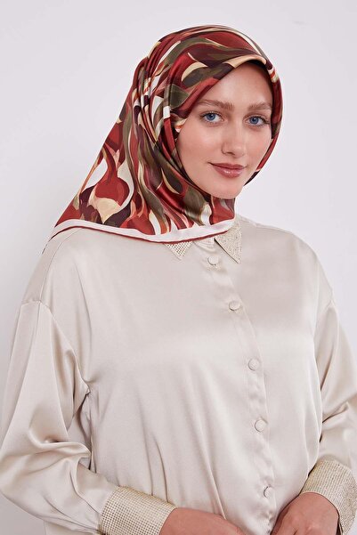 Levidor وشاح حريري بنمط تويل مزخرف بالبلاط