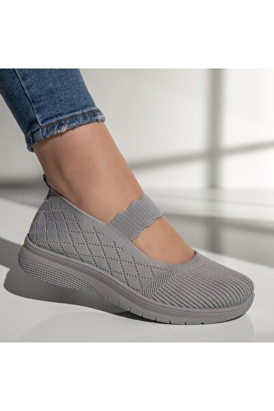 BMoD Women's grey espadrilles with a thick sole MOD13180