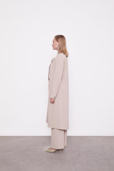 Levidor ΣΕΤ ΤΟΥΝΙΚ ΜΕ ΛΕΠΤΟΜΕΡΕΙΑ ΡΟΖ ΠΕΤΡΑΣ ΣΕ ΣΚΟΥΡΟ ΜΠΕΖ