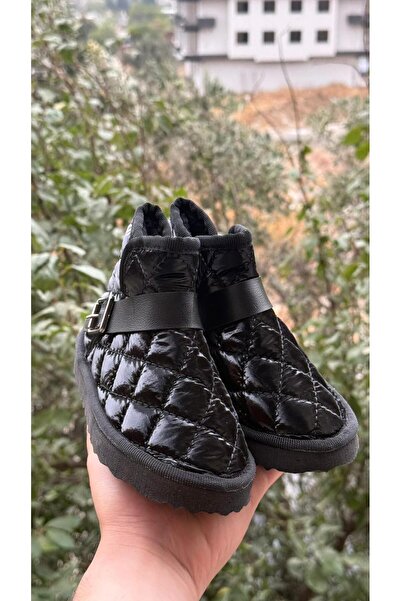 ÖZDE shoes Kışlık içi kürklü ultra rahat cırtlı tokalı çocuk botu