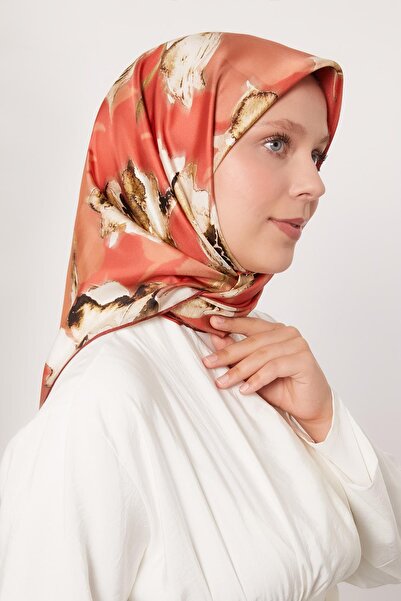 Levidor وشاح حريري منسوج بنقش زهرة الرمان وزهرة اللوتس