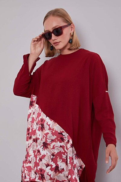 Levidor Burgundy Patterned Tunic Set
