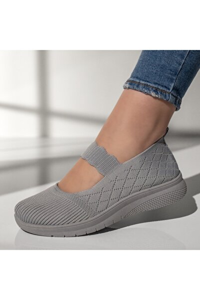 BMoD Women's grey espadrilles with a thick sole MOD13180