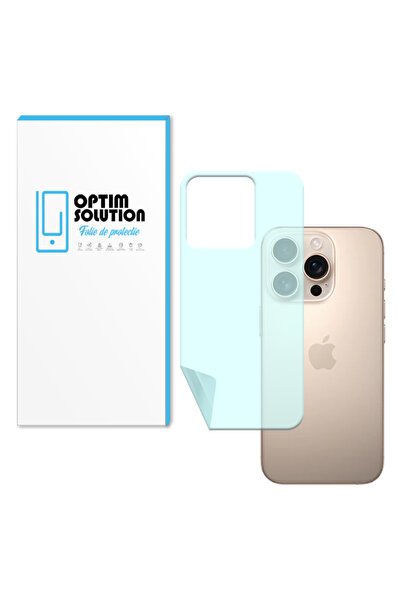 Optim Solution Hydrogel Back Film for Apple iPhone 16 Pro Max, Silicone, Clear
