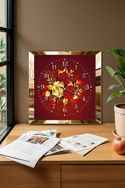 Zevahir Mobilya Dekorasyon Ceas de perete decorativ din MDF cu tematică de bu...