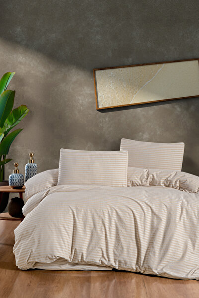 MyStory Home Σετ Παπλωματοθήκης Μονό - Κρεμ Σατέν (ΧΩΡΙΣ ΣΕΝΤΟΝΙΑ)