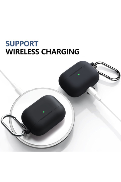 WANNA PROTECT High Quality Velvet Inside Silicone Earphone Case with Shock-Absorbing Hook Compatible with AirPods Pro 3Rd Generation