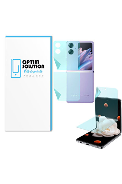 Optim Solution Hydrogel Screen + Back Film for Oppo Find N2 Flip, Silicone, C...