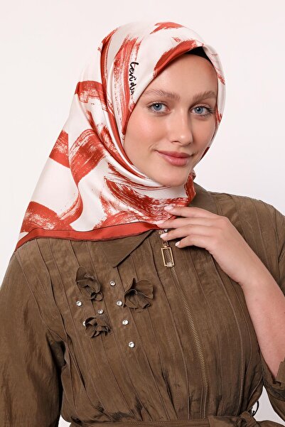 Levidor Tile Brush Mark Pattern Twill Silk Scarf