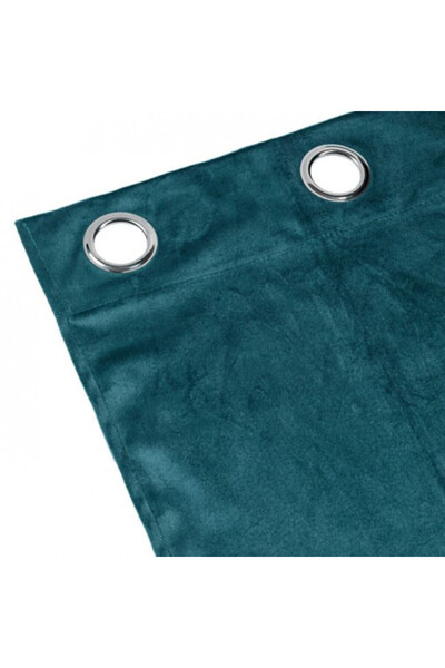 OEM Decorative curtain with rings and high shading fabric, size 140 x 260 cm, Blue