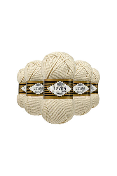 LaVita Yarn Fir de tricotat manual Chells 100% acrilic 500gr 5 BUCĂȚI (1035 C...