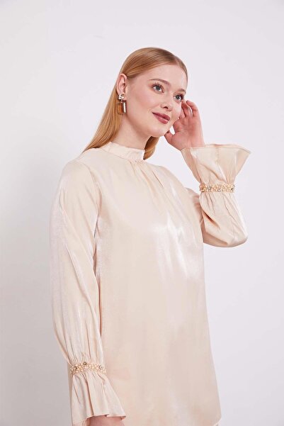 Levidor Beige Stone Detailed Double Set