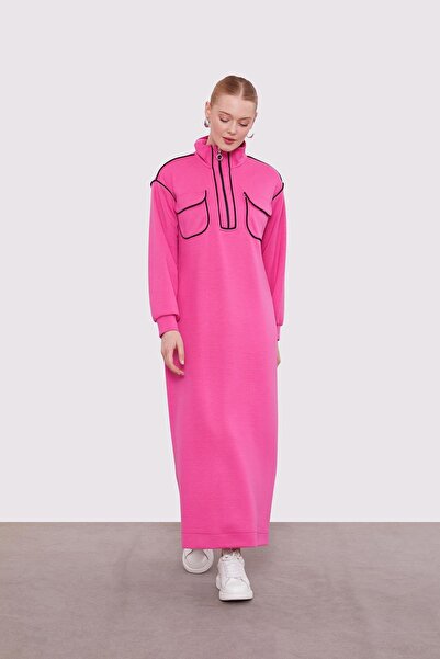 Levidor Φούξια φόρεμα με λεπτομέρεια τσέπης
