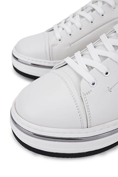 Tamer Tanca Men's Genuine Leather White Sneakers & Sports Shoes