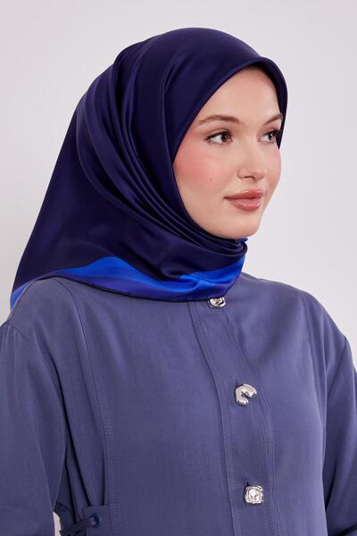 Levidor Saks Twill Silk Scarf with Border Edge