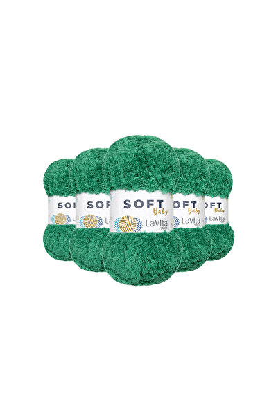 LaVita Yarn Fir moale pentru tricotat manual 100% poliester moale 500gr 5 BUC...