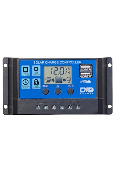 dalimag Regulator solar PWM, 30A, 12V/24V, 2xUSB, IP30, 97x66x25mm