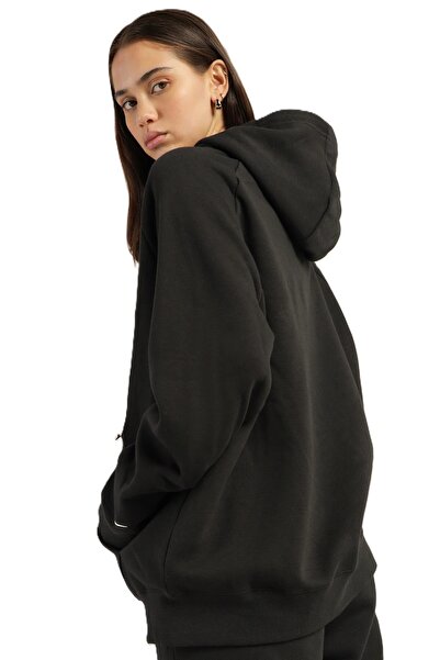 Nike Sportswear Oversized Dance Womens Hoodie Kadın Oversize Kapüşonlu Sweatshirt Siyah