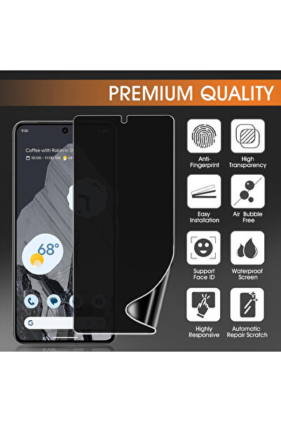 Optim Solution Φιλμ υδρογέλης για το πίσω μέρος του Google Pixel 10 Pro, Anti-Spy, ματ υφή, μαύρο