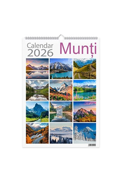 Libra Calendar 2026 Munți, 13 coli lucioase, 32x45 cm